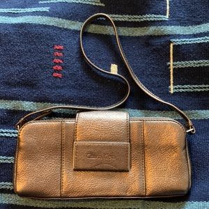 Calvin Klein Metallic Leather Shoulder Bag